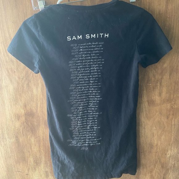 Women's SAM SMITH  2018 TOUR  DATES T-SHIRT S - Picture 2 of 3